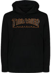 Thrasher - Outlined Hoodie - Black/Orange